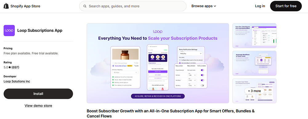 Loop Subscriptions Retention Tools