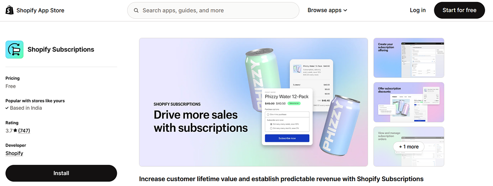 Shopify Native Subscriptions Admin