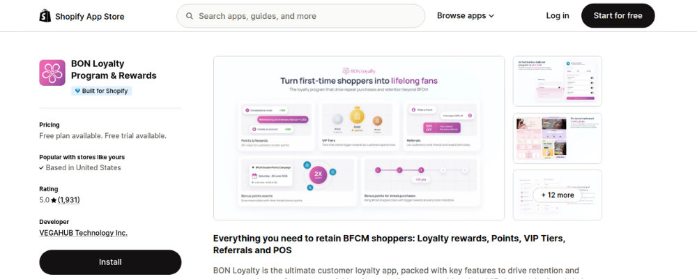 bon shopify loyalty program rewards app