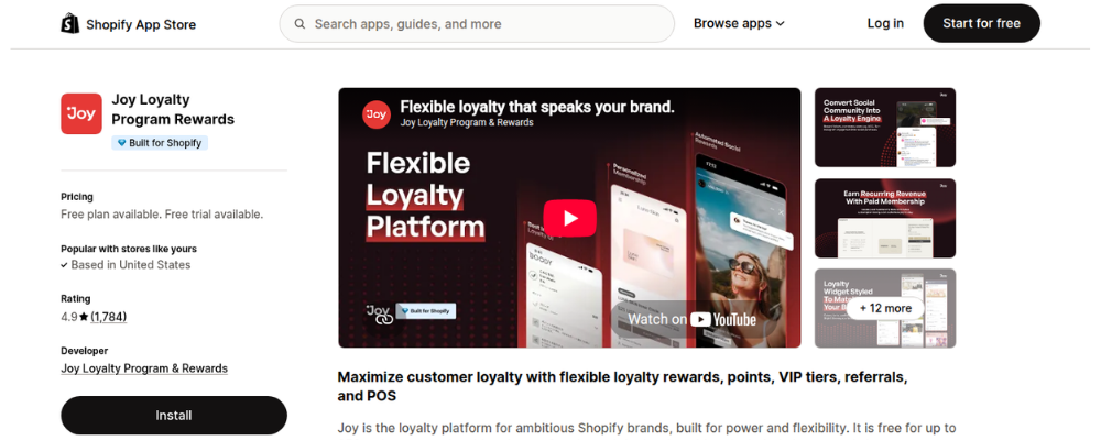 joy shopify loyalty program app